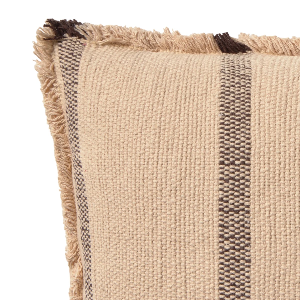 Coussin rectangulaire en coton Lines COLOR ON rose, grain de café, LORENA CANALS