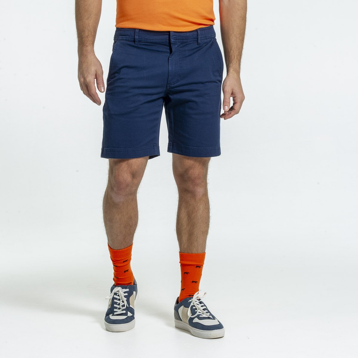 Bermuda chino bleu marine, MISE AU GREEN