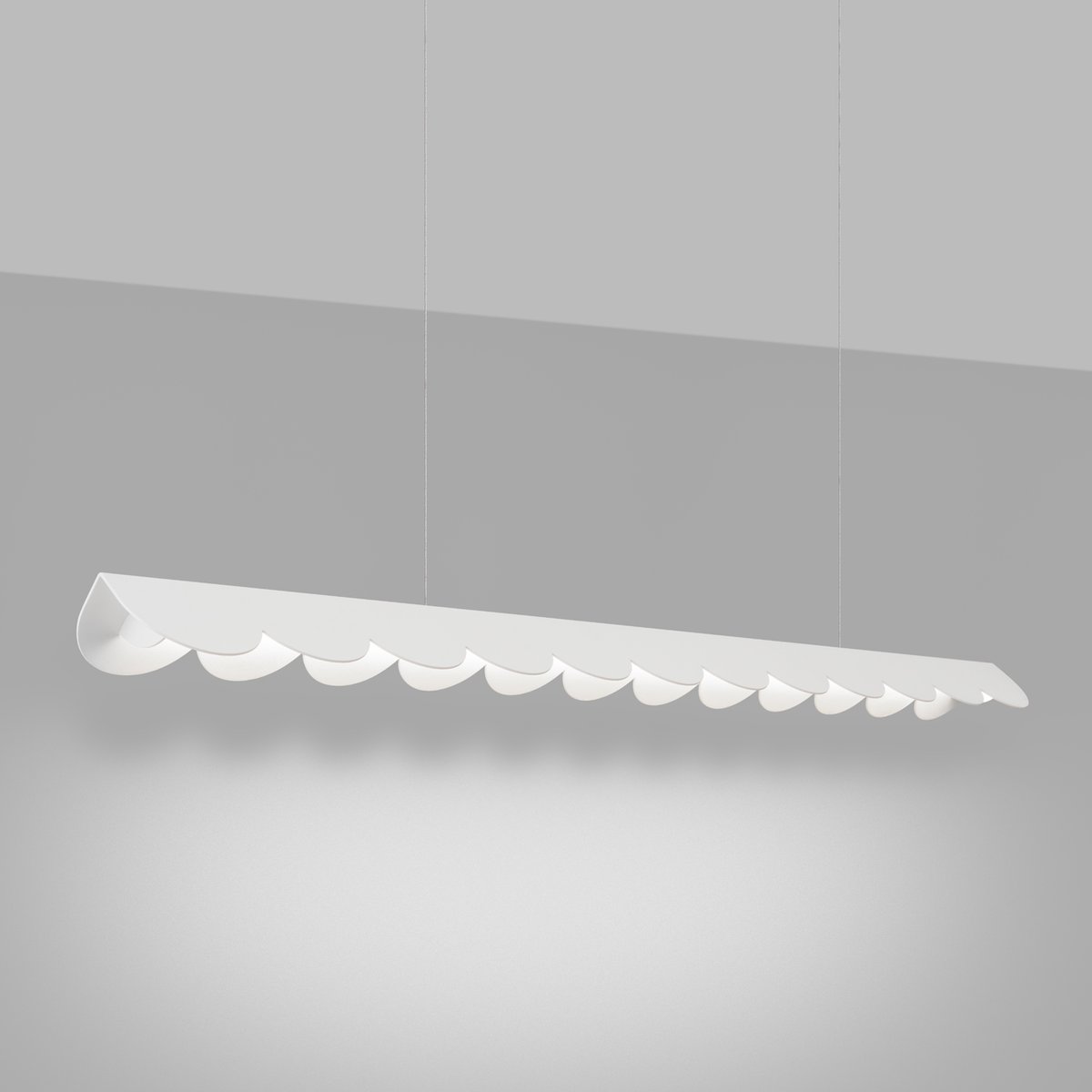 Suspension Aluminium Blanc LED 1 Biscuit blanc, EDEN
