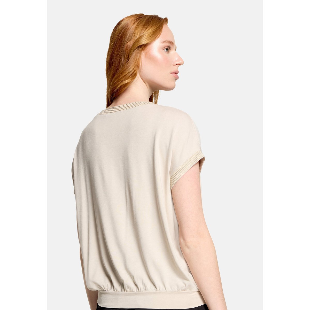 T-shirt façon blouse à broderies gris, BETTY BARCLAY