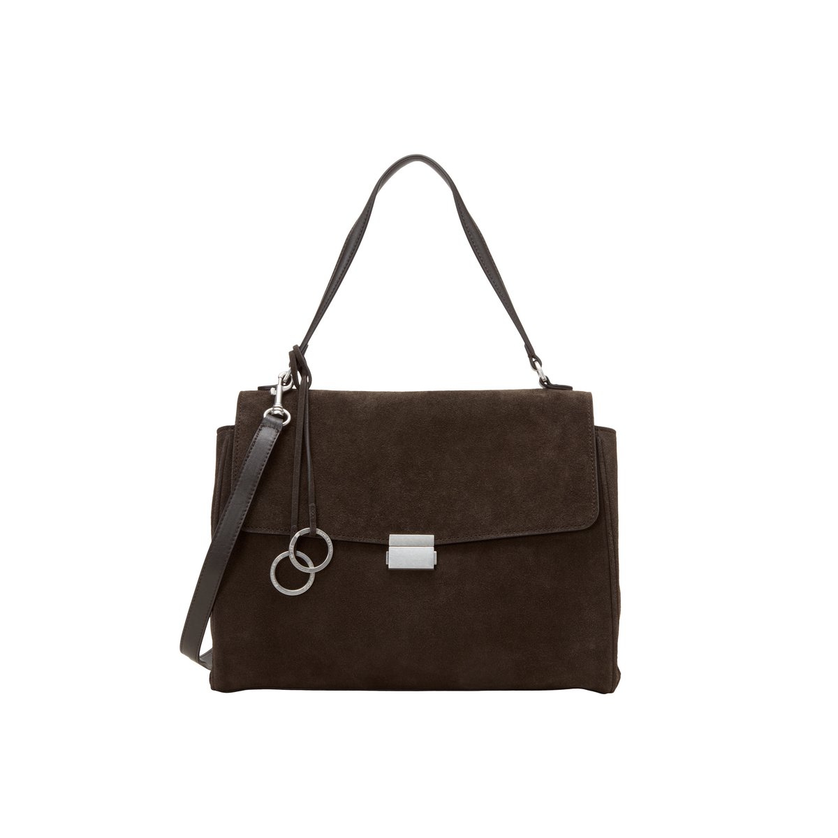 Sac à main modèle Goldy avec deux grands compartiments marron foncé, MARC O'POLO