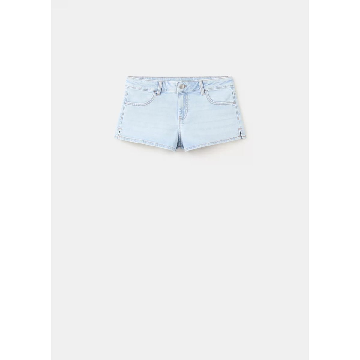 Short micro taille basse bleu clair, MANGO TEEN