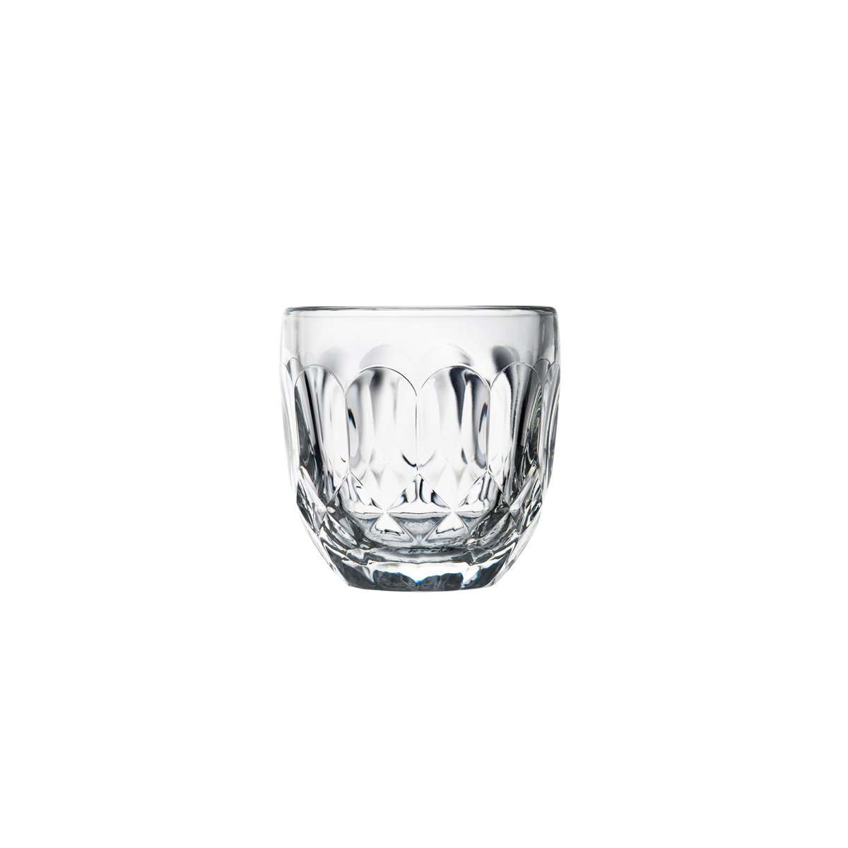 Lot de 6 tasses expresso facettes, TROQUET transparent, LA ROCHERE