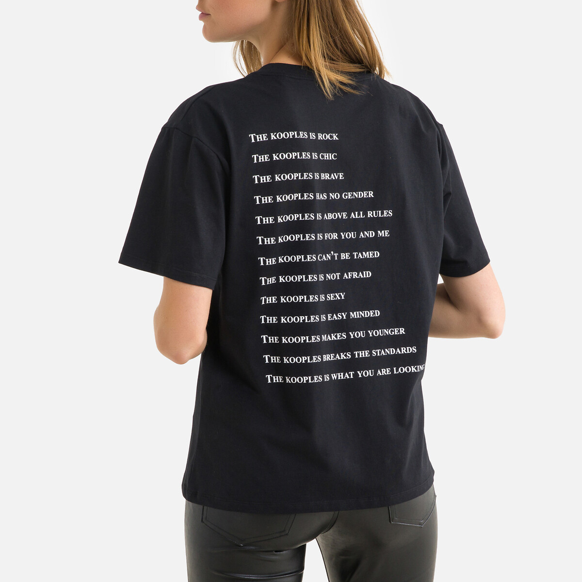 Crew Neck T-Shirt with Short Sleeves black, THE KOOPLES