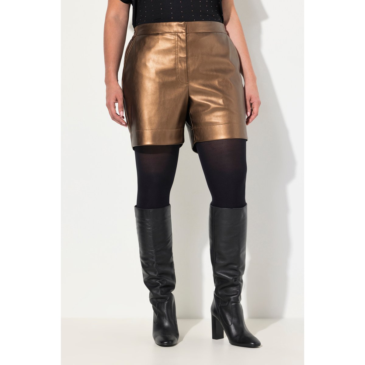 Short en similicuir or cuivre, ULLA POPKEN