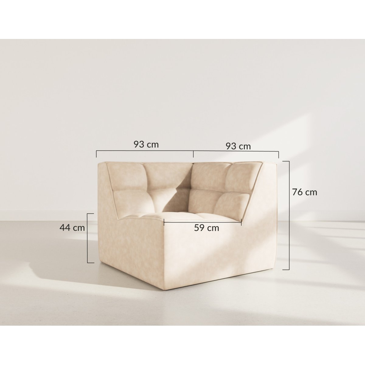 Canapé d'Angle réversible 1 places - ALYA noir, BEST MOBILIER