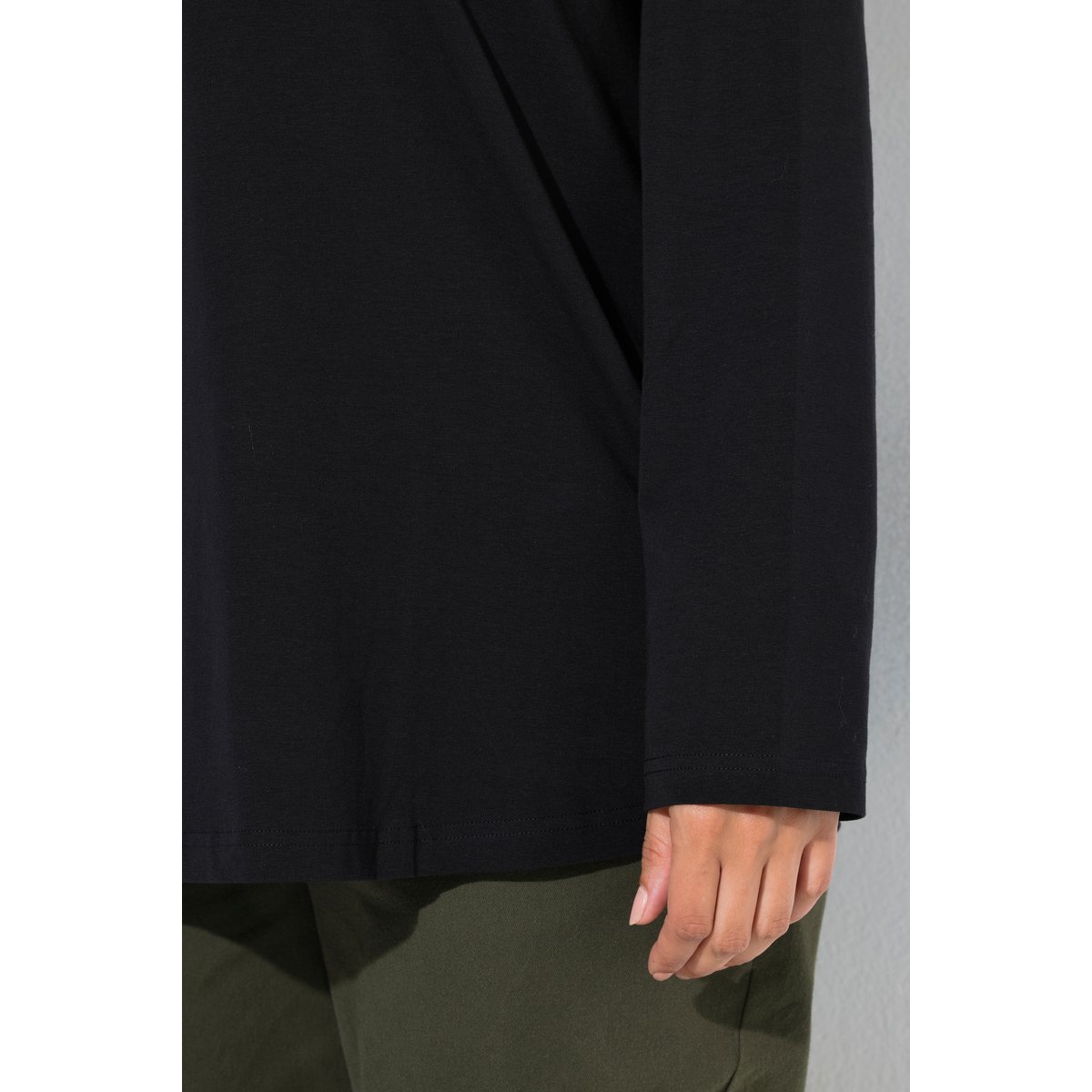T-shirt manches longues noir, ULLA POPKEN