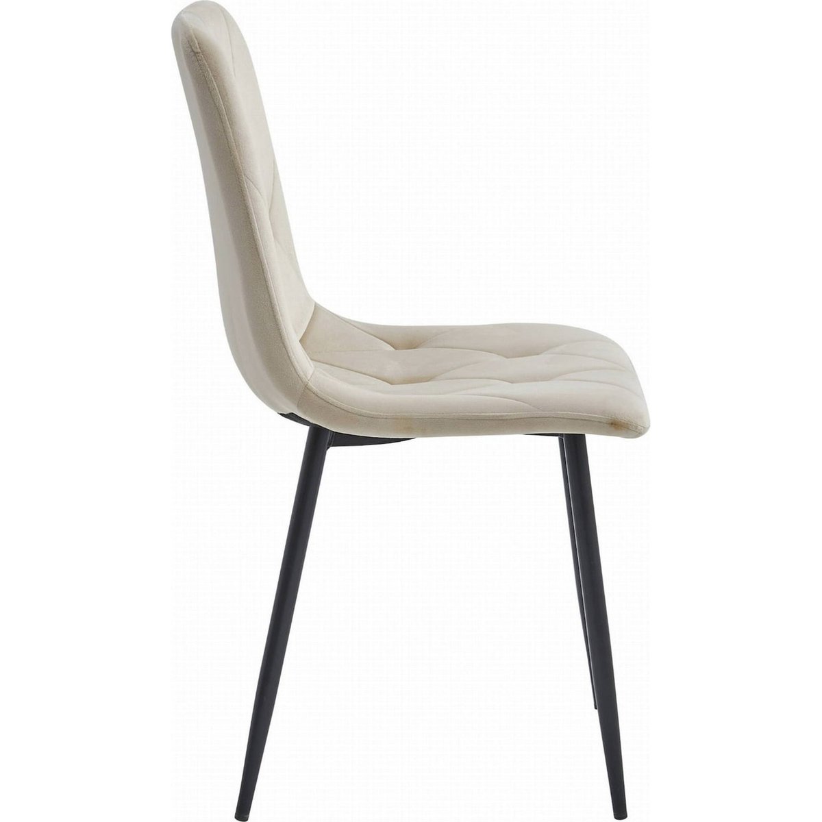 Chaise matelassée velours collection LIBRA beige velours, RECOLLECTION