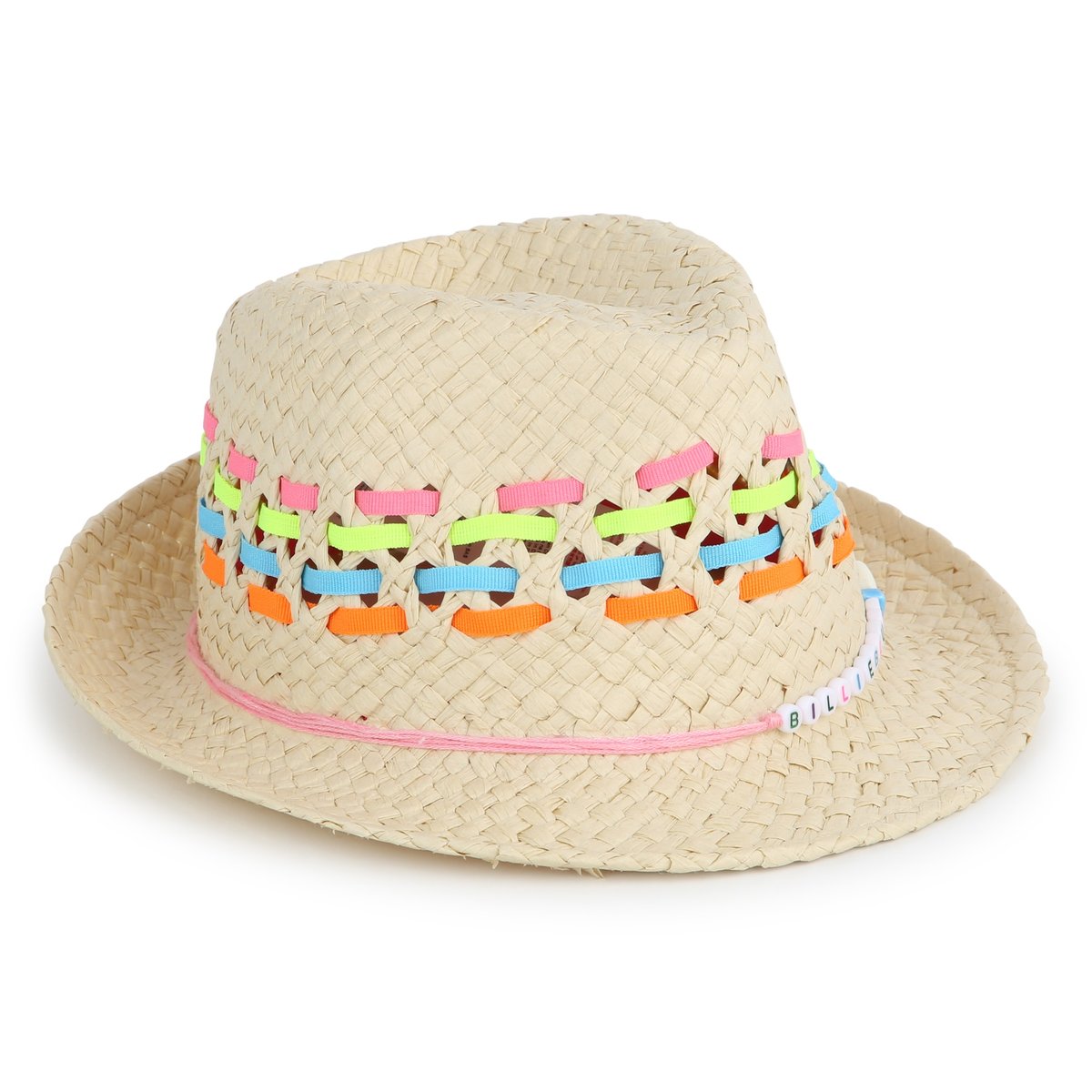 Chapeau tressé à rayures multico, BILLIEBLUSH