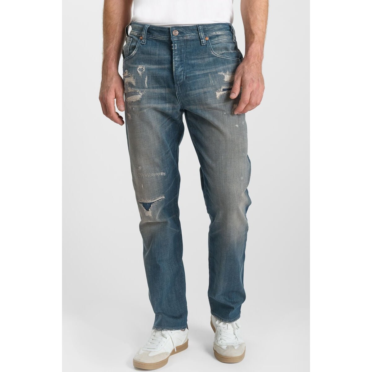 Jeans loose, large 800/60 loose , longueur 34 blue, LE TEMPS DES CERISES
