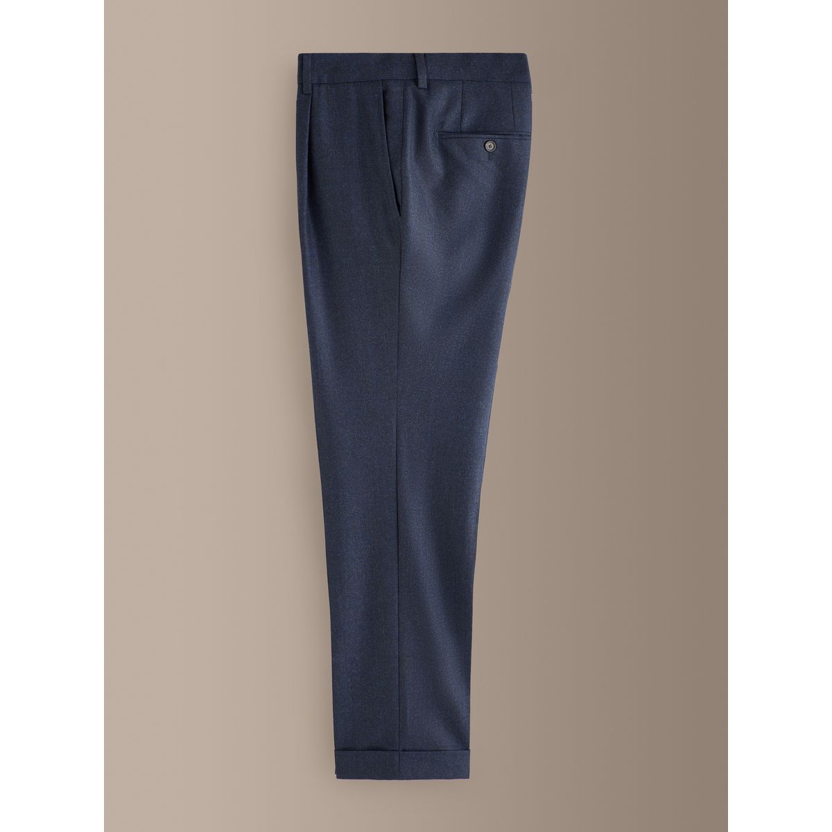 Pantalon de costume ajusté en laine/cachemire signature bleu marine, NEXT
