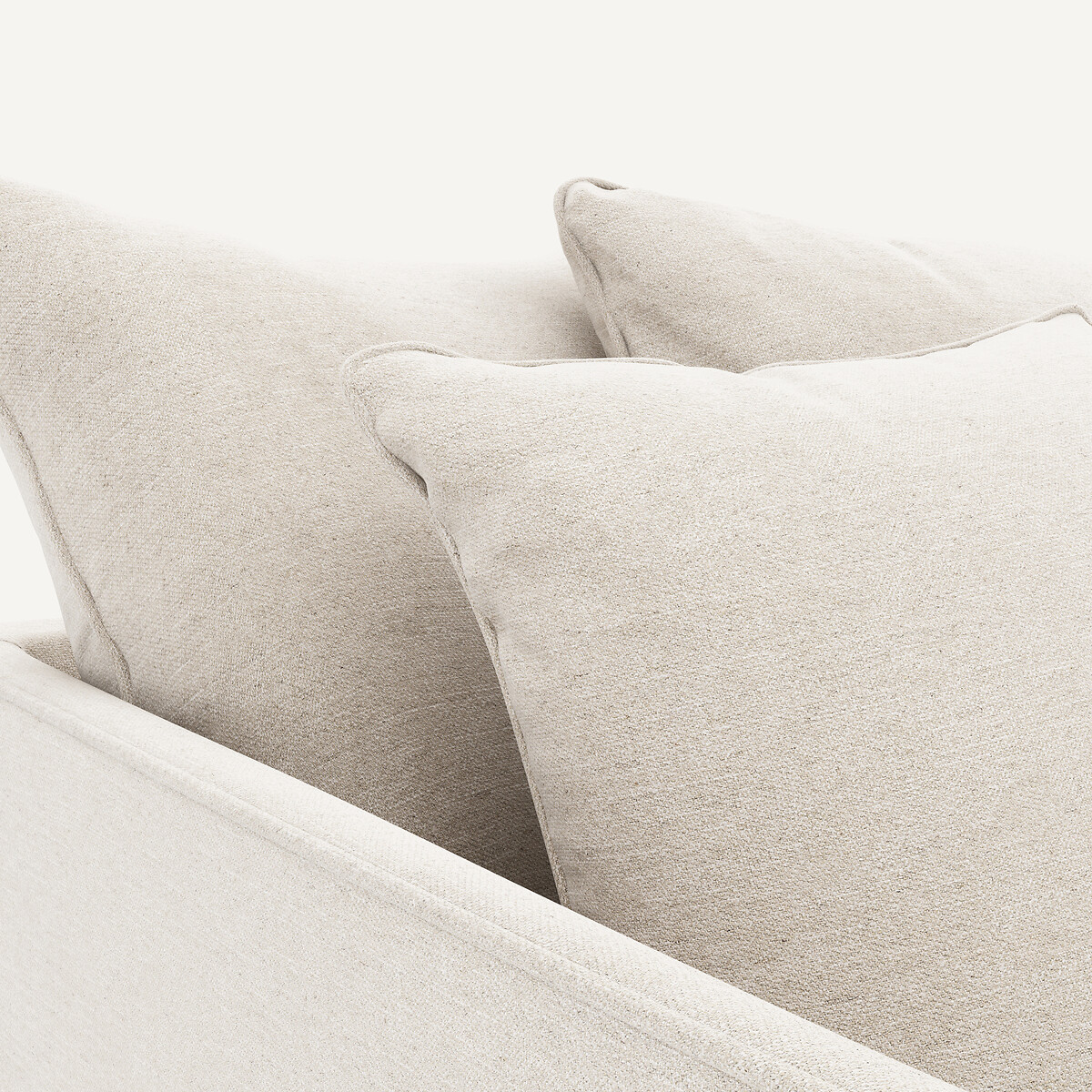 2-Sitzer-Sofa, aus meliertem Leinen, LAZARE elfenbein, AM.PM