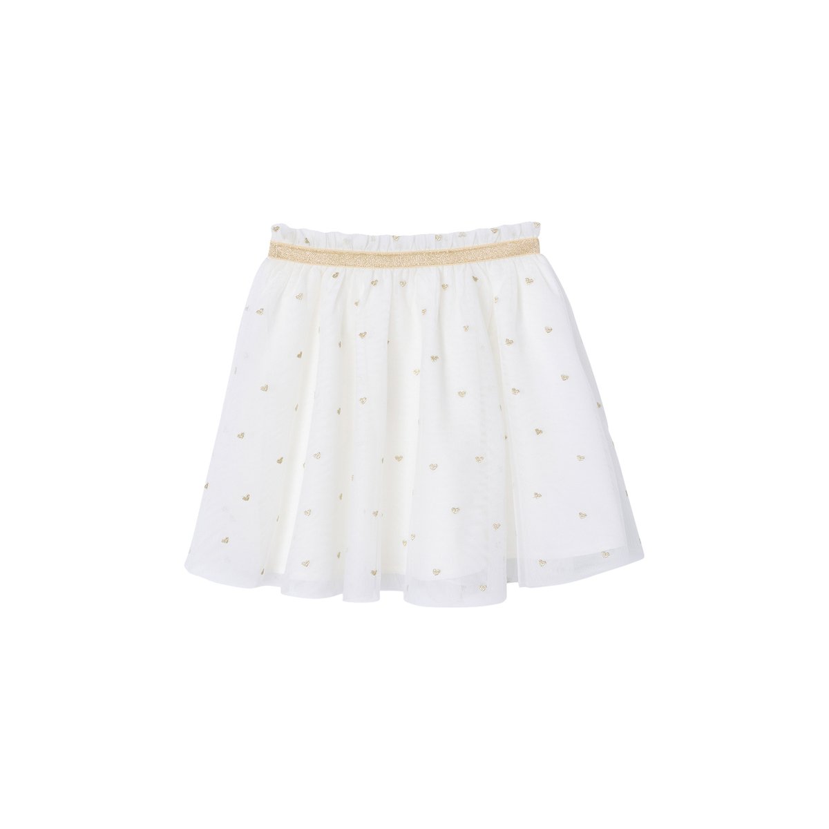 Jupe en tulle broderie fil textile blanc, VERTBAUDET