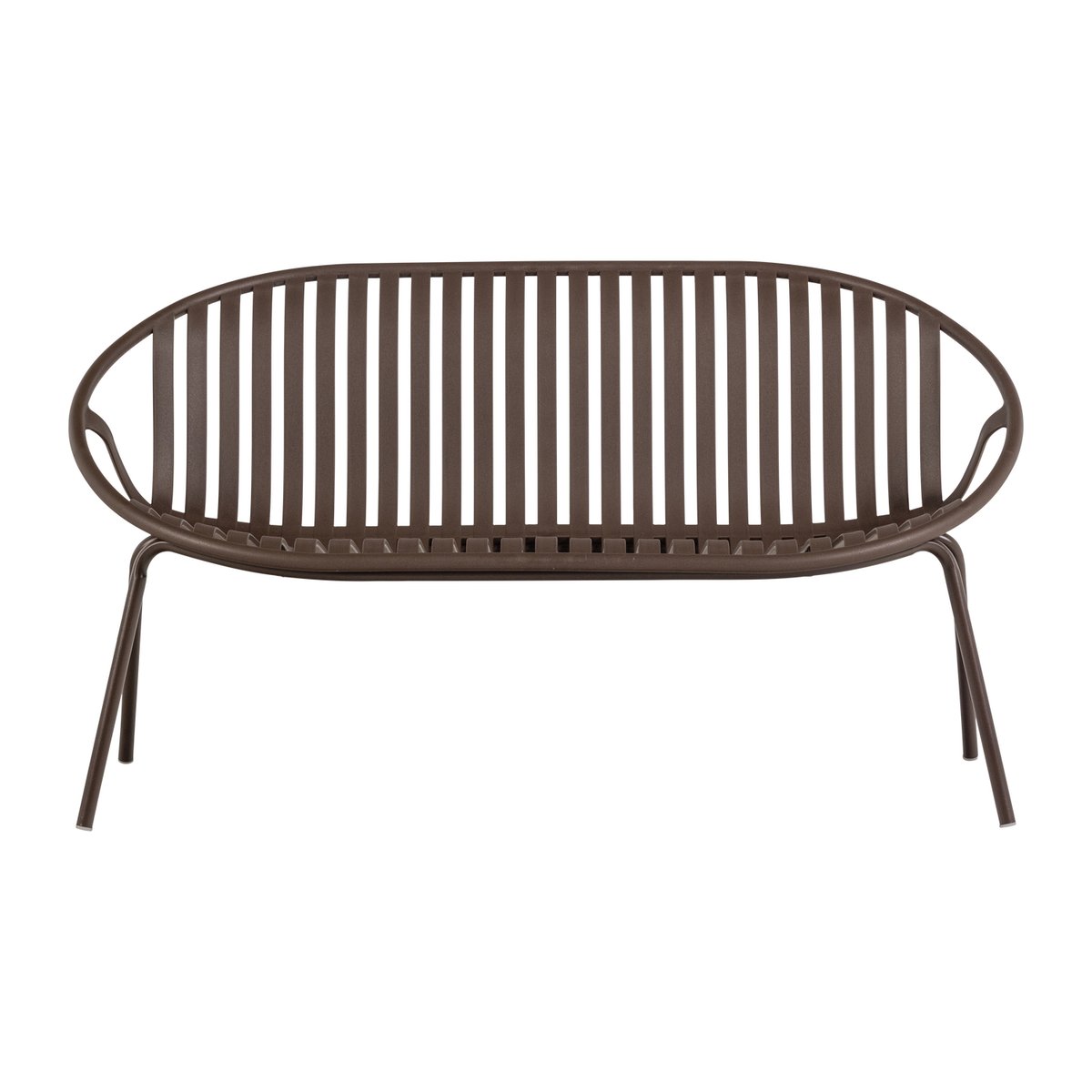 Canapé de jardin en fer 2 places BRUCE violet/brun, WOOOD