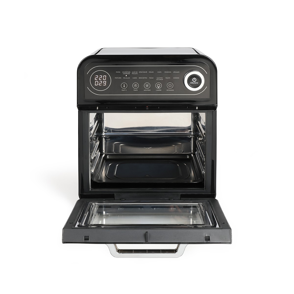 Four multifonction 2-en-1 : Air chaud + Friteuse sans huile noir, LIVOO