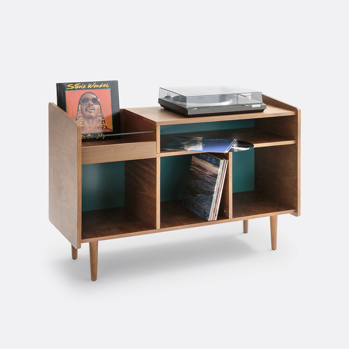 Vintage-Plattenregal Ronda nussholz, LA REDOUTE INTERIEURS