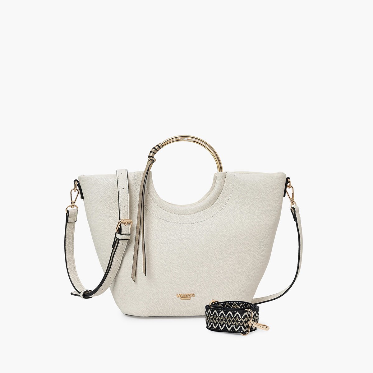 Sac shopper Sham ivoire, LOLLIPOPS