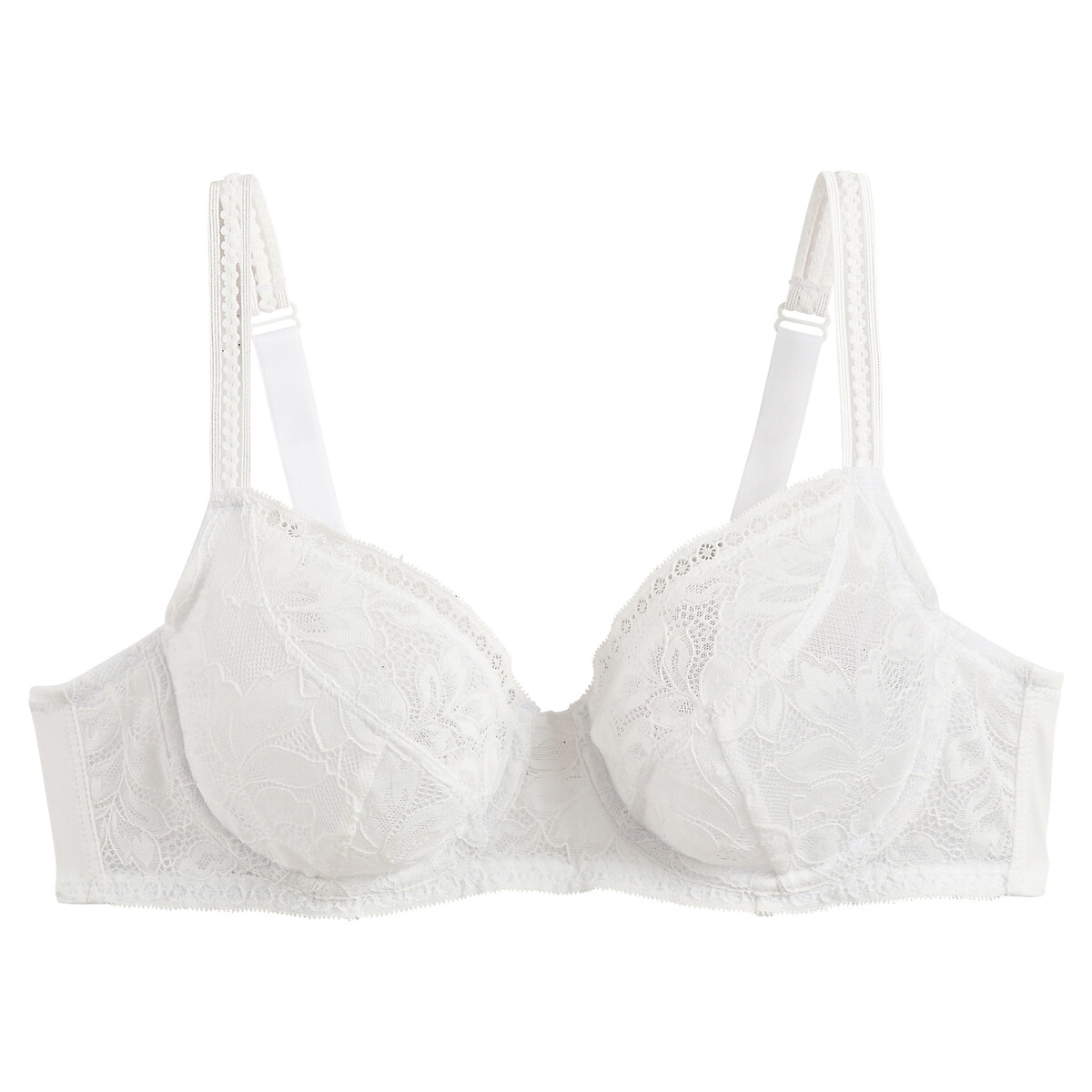 Graphic Full Cup Bra in Lace white, LA REDOUTE COLLECTIONS