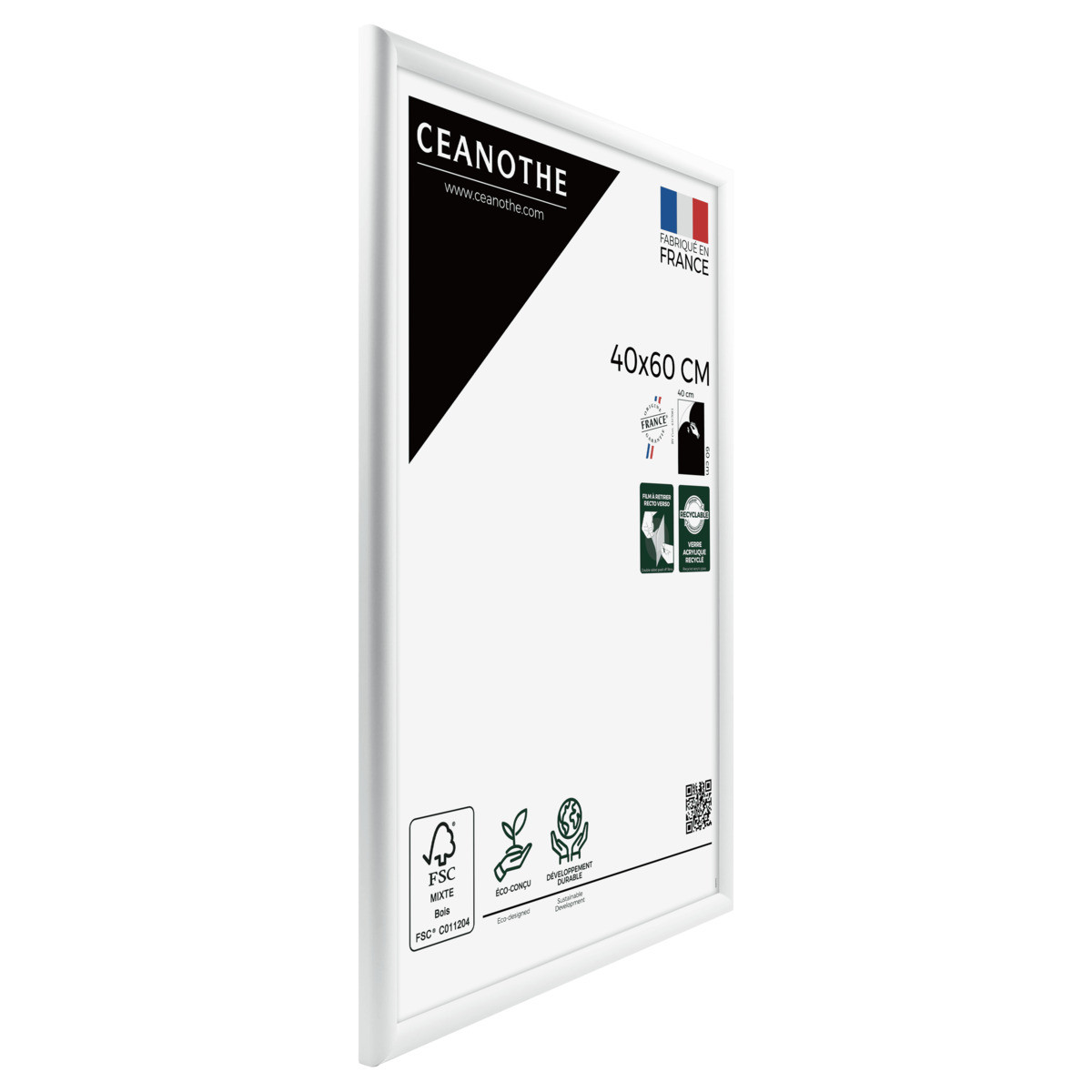 Cadre Photo Exposition En Bois Massif Fsc ESSENTIEL blanc, CEANOTHE