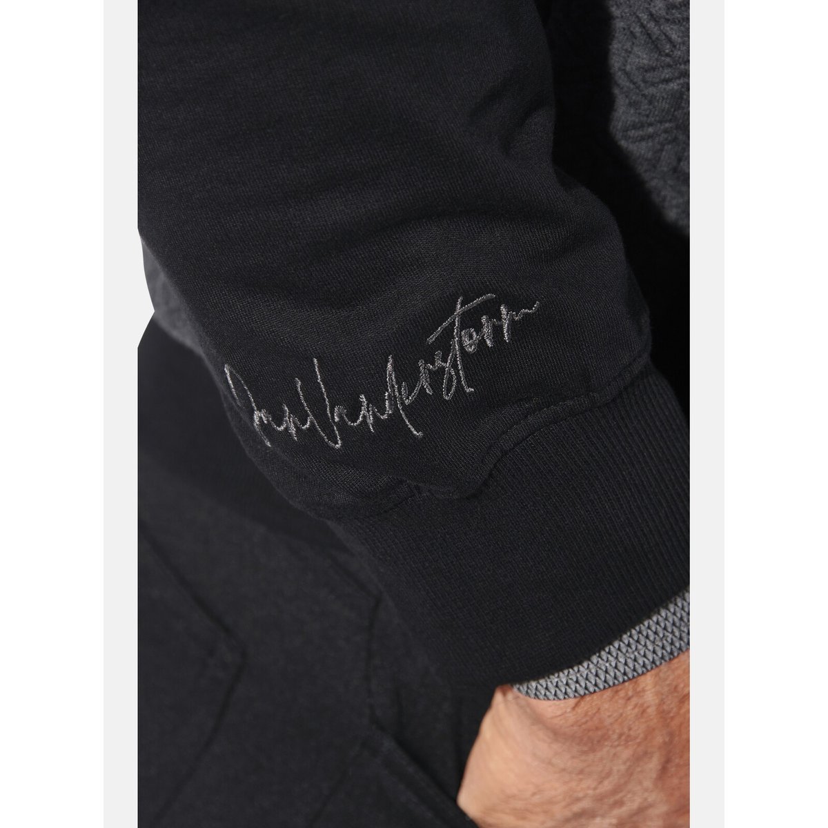 Veste en molleton LARSHEIM gris mélange, JAN VANDERSTORM
