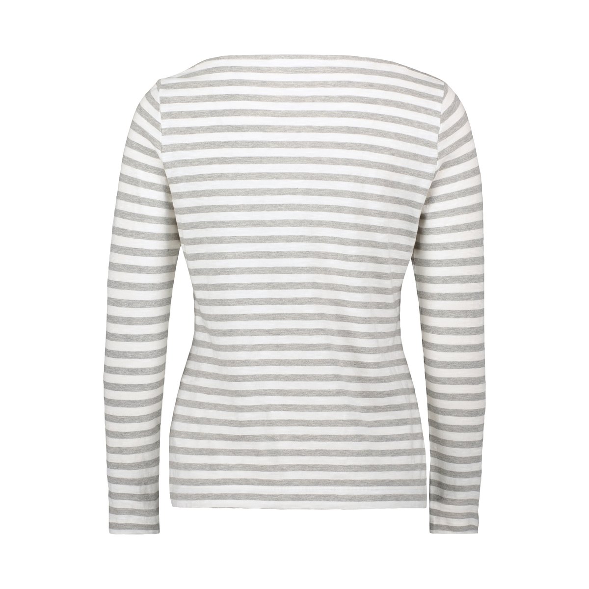 T-shirt à rainures à encolure bateau blanc/gris, BETTY & CO