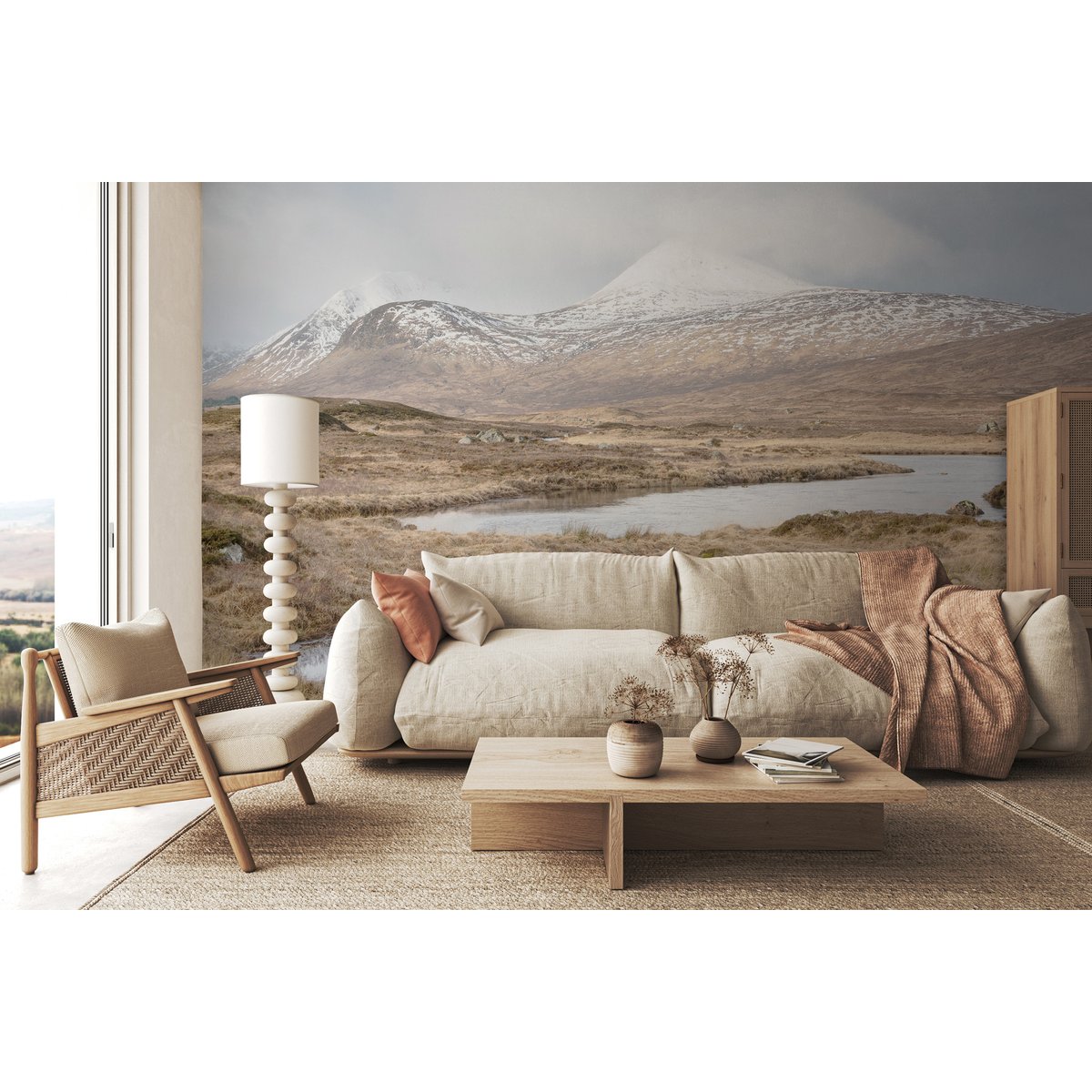 Papier peint panoramique HIGHLANDS multicolore, LE PAPIERS DE NINON