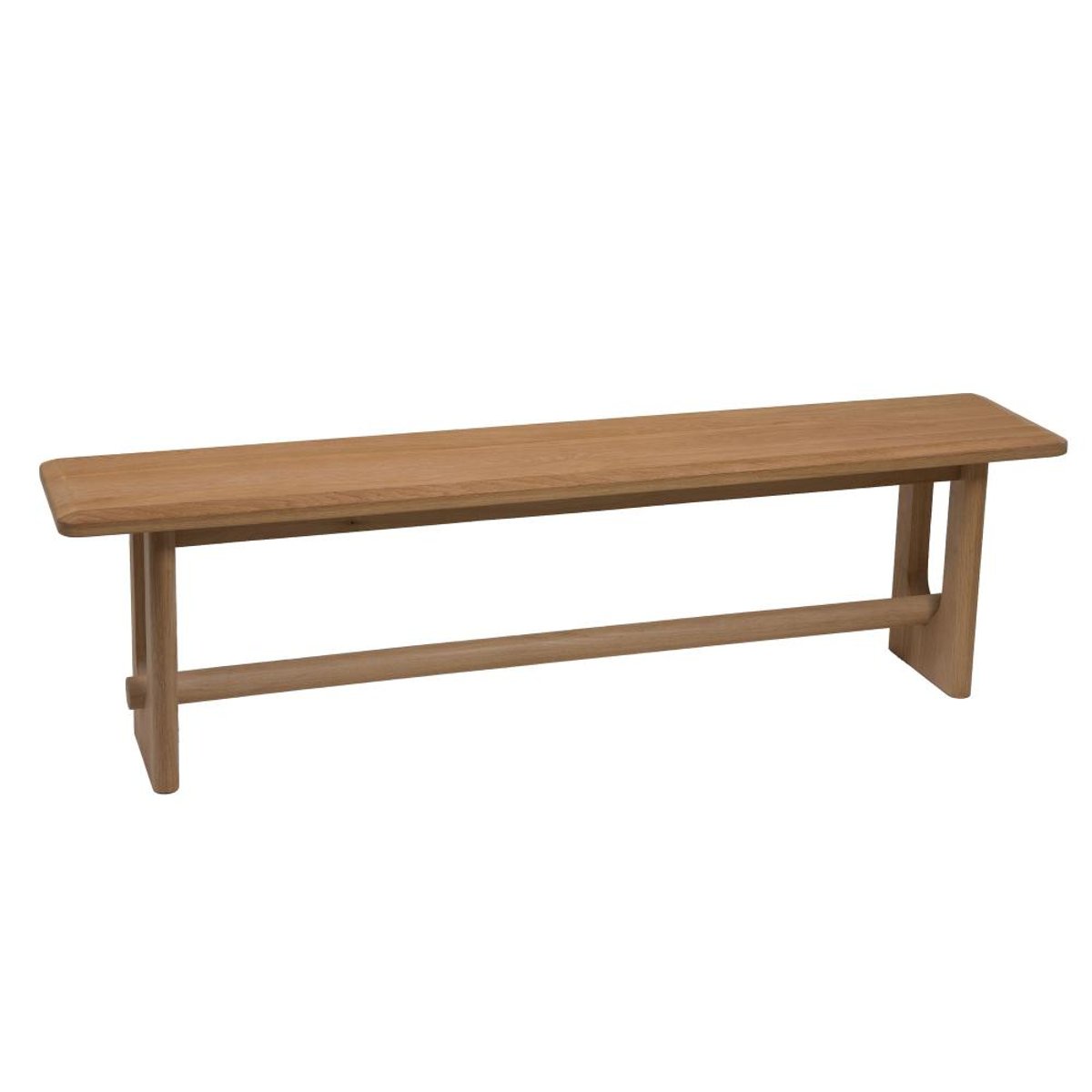 Banc en chêne L160 cm Edwin marron, AMADEUS