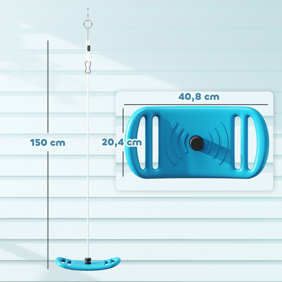Balançoire pour enfants Plastique Bleu bleu, AIYAPLAY