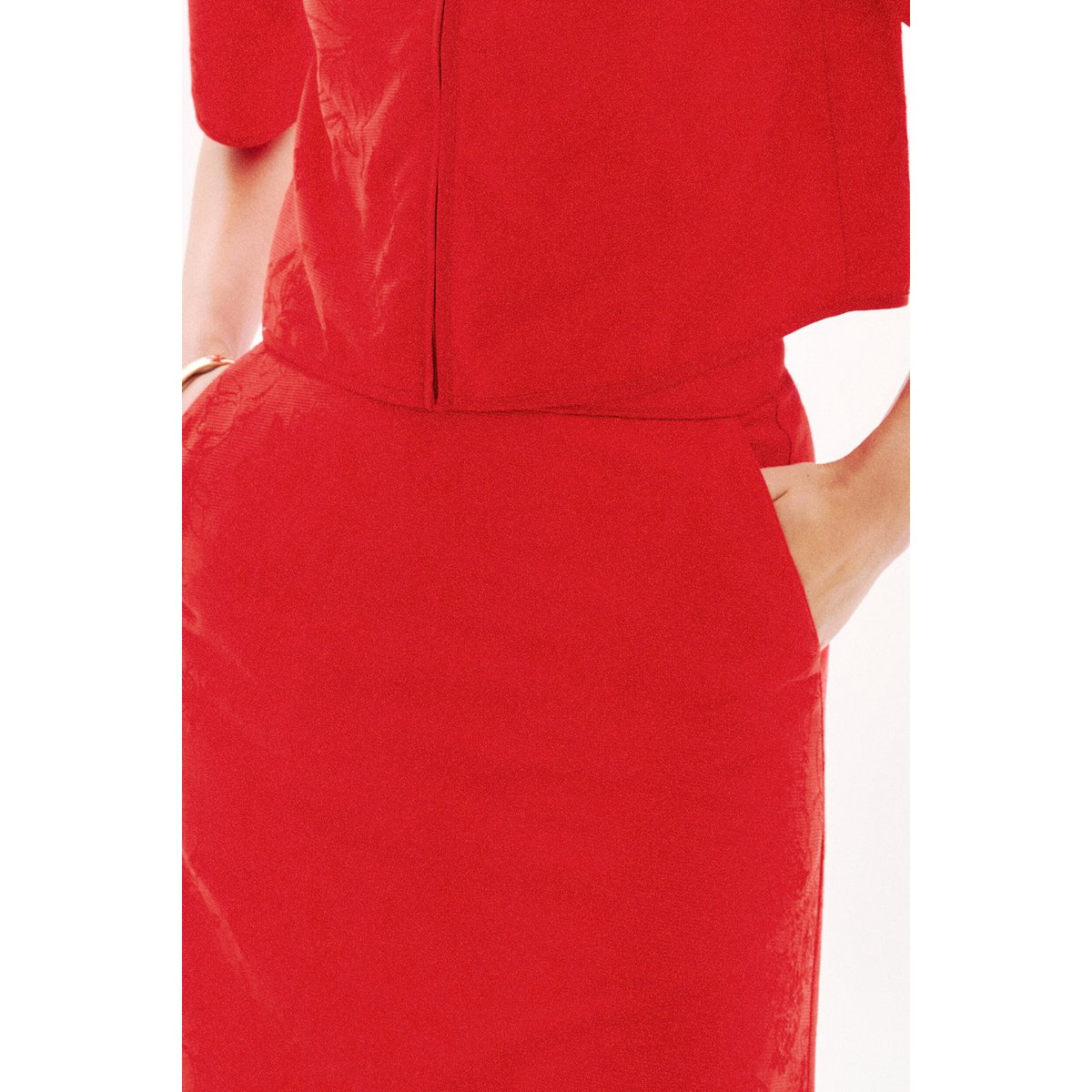 Jupe évasée fluide DIANA rouge, CAROLL