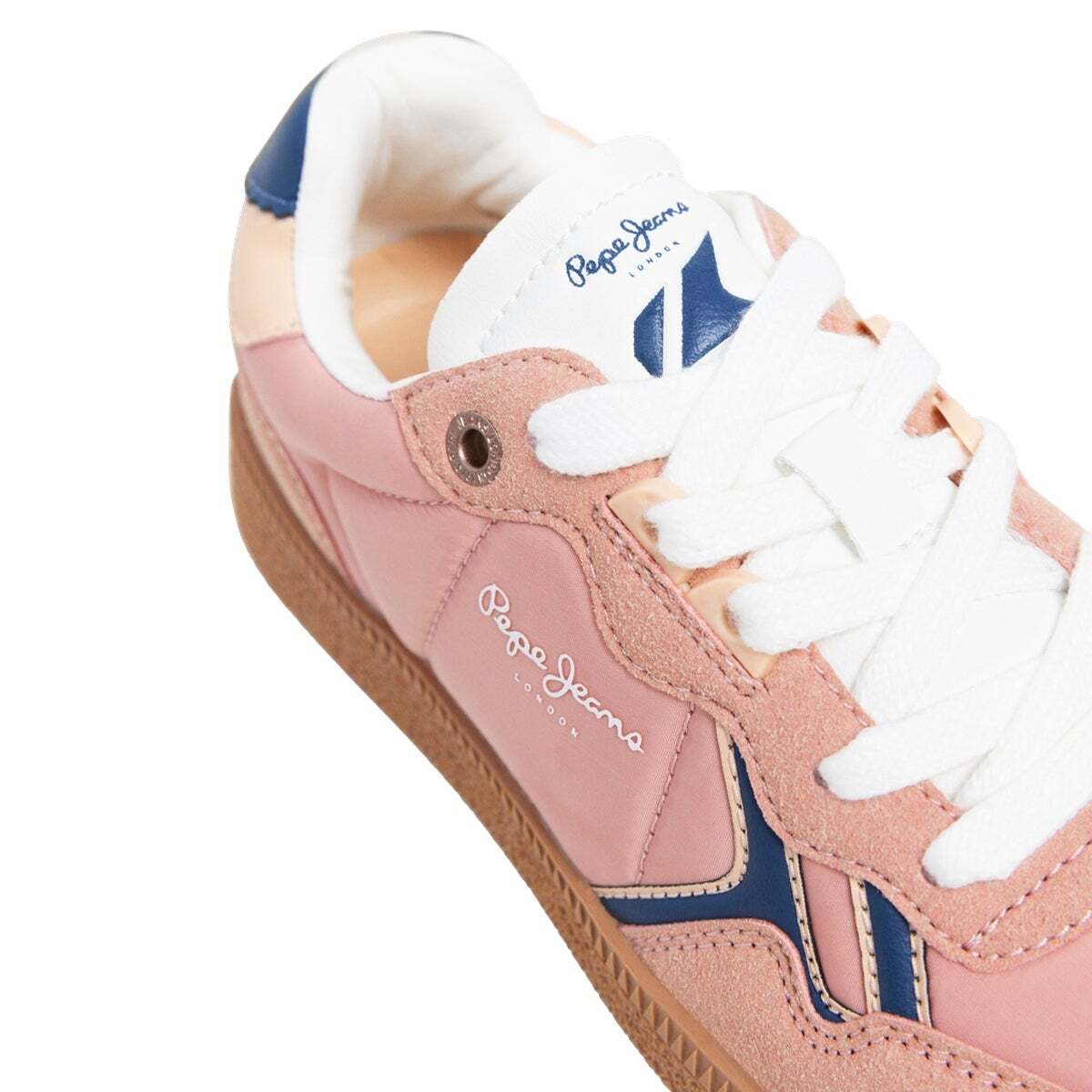 Baskets Effet Daim À Semelle Cupsole rose poudre, PEPE JEANS