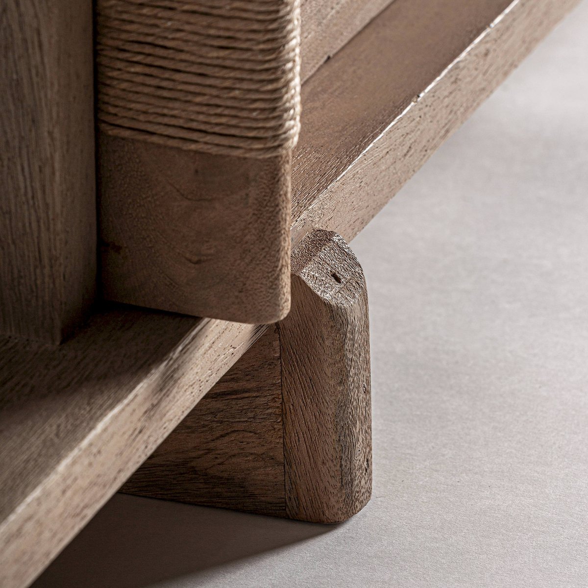 Buffet ajouré en bois de manguier jacquard brun clair, RECOLLECTION