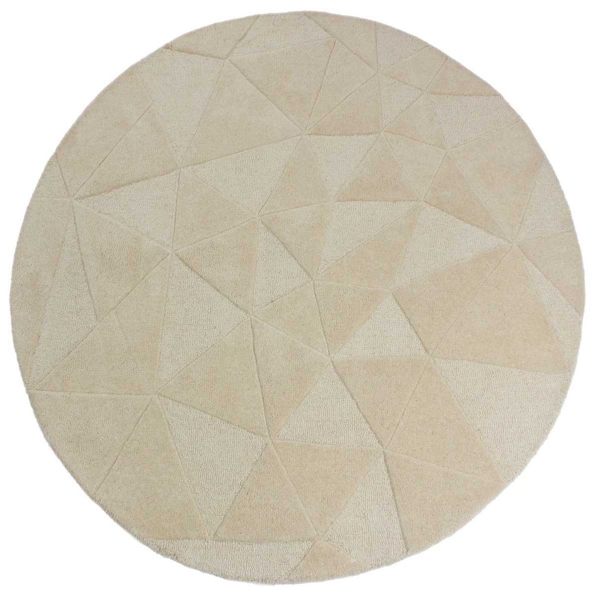 Tapis en laine rond SHARD beige, FLAIR RUGS