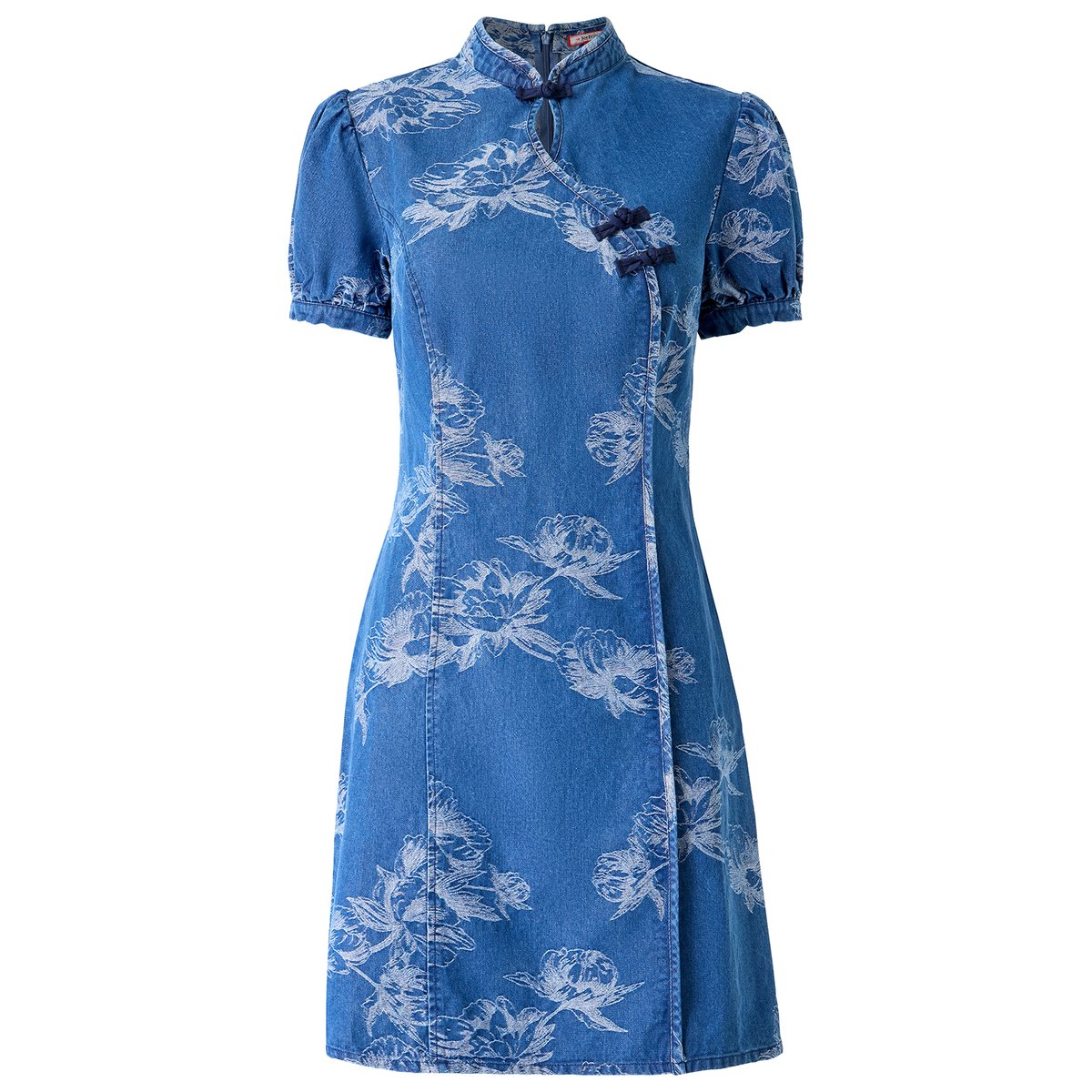 Robe Courte en Jean Jacquard Jessie bleu, JOE BROWNS