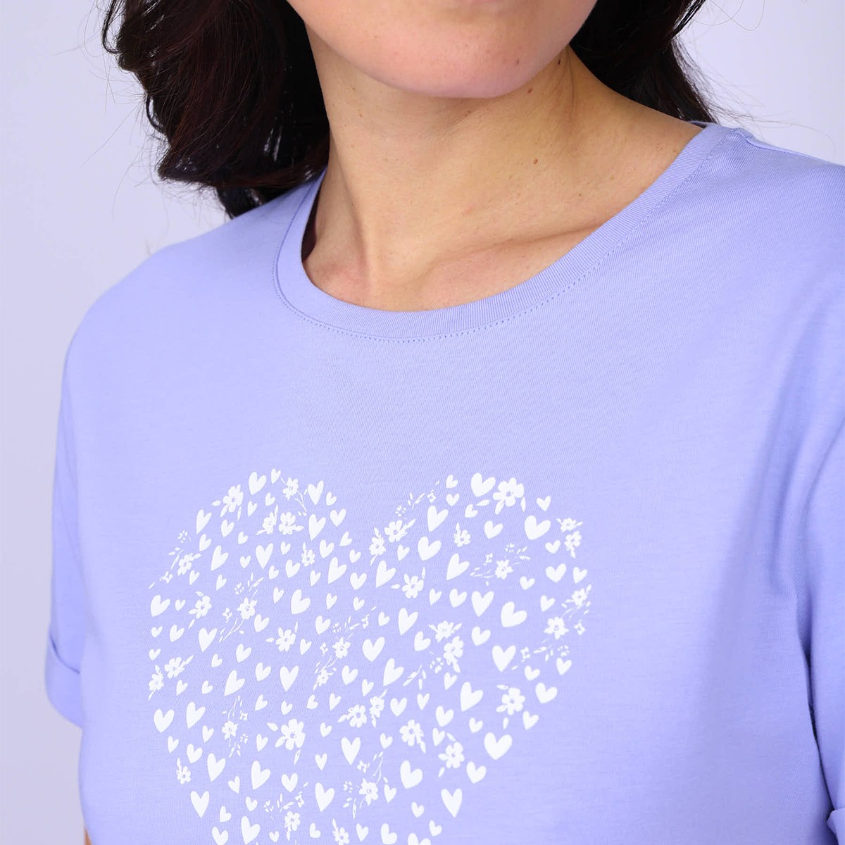 T-shirt cœur Grayce bleu ciel, MISE AU GREEN