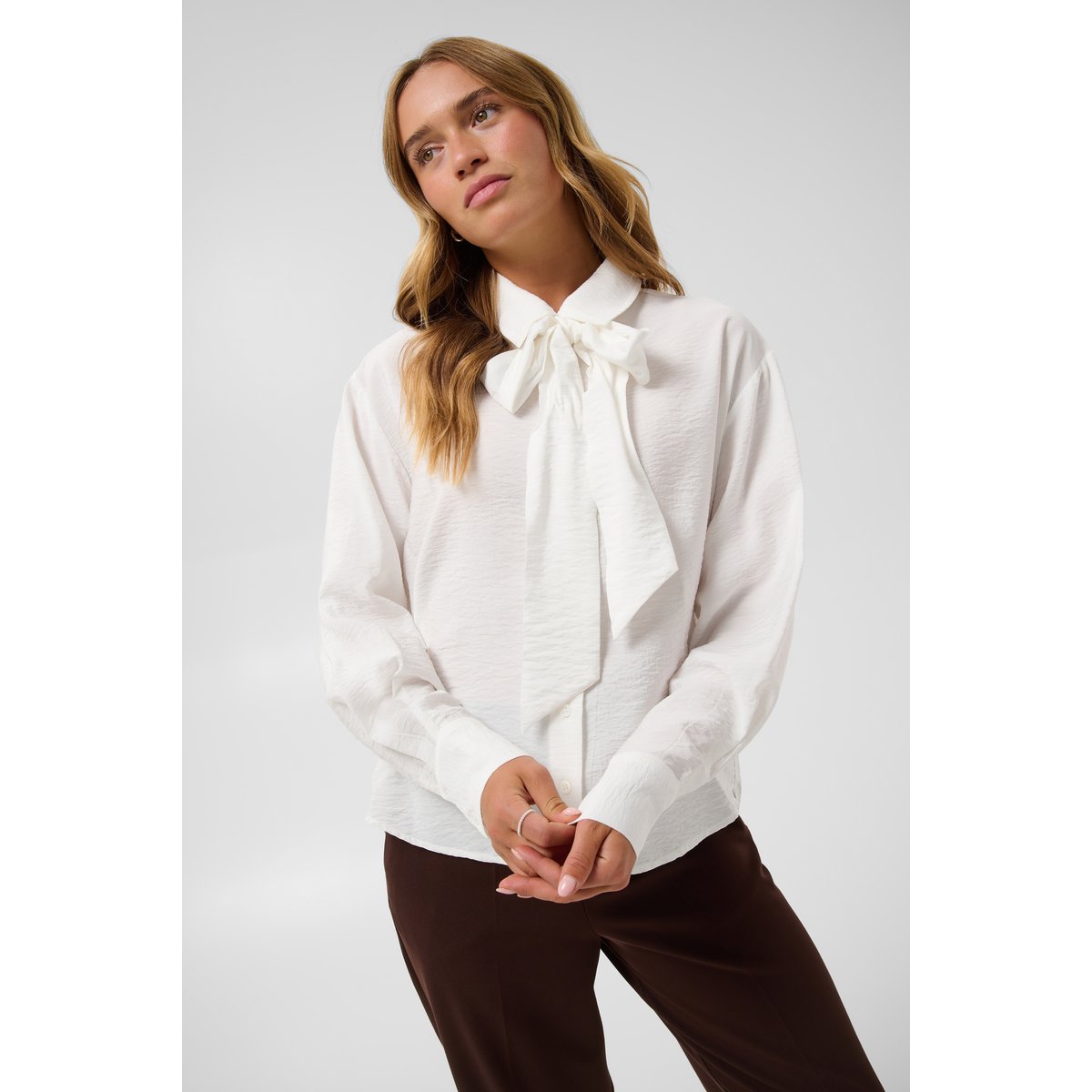Chemise à manches longues blanc chalk, KAFFE