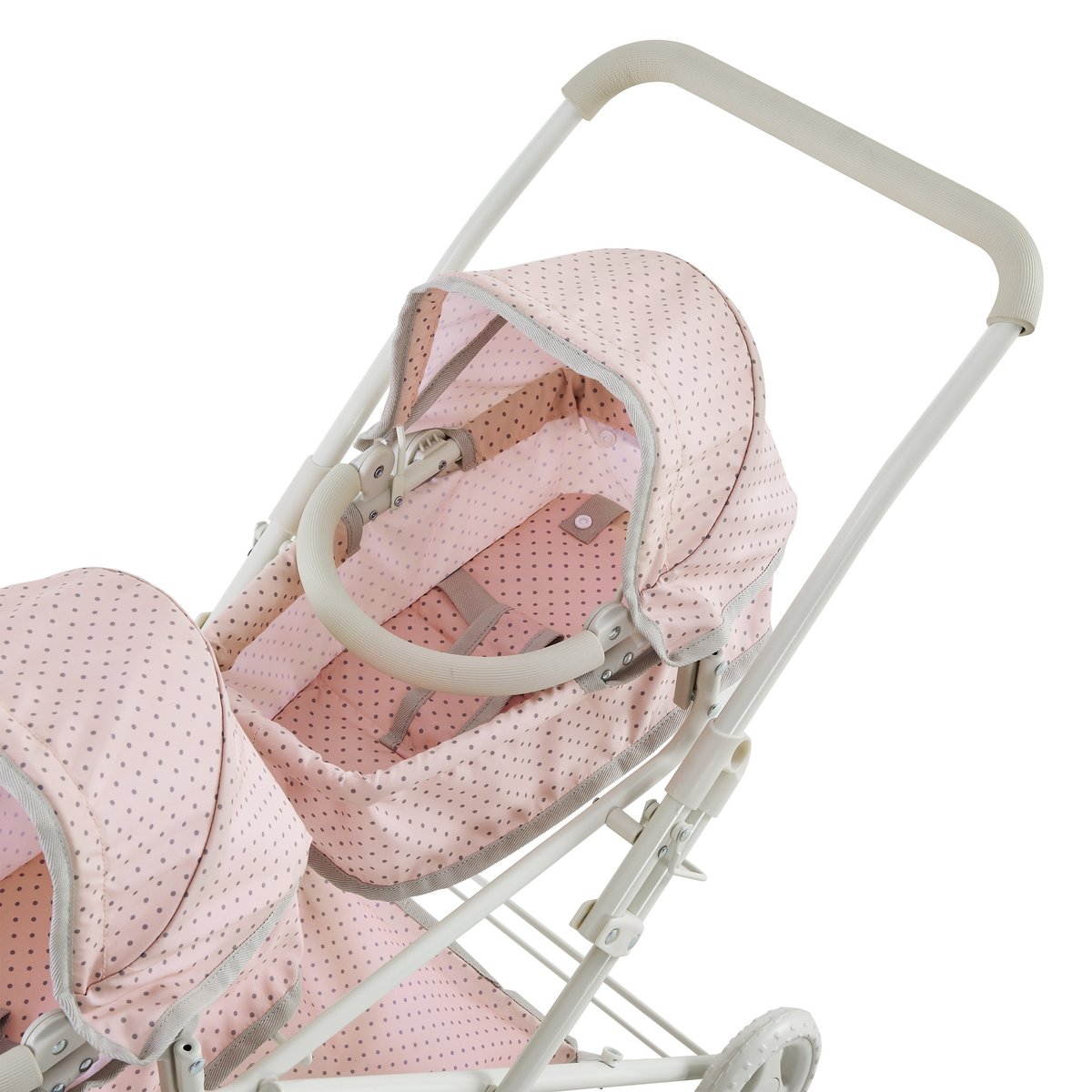 Poussette double poupée 2-en-1, Rose rose, TEAMSON KIDS