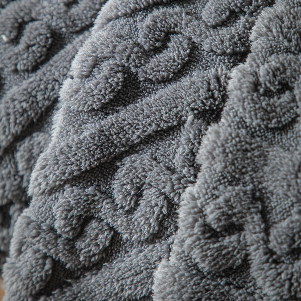 Textured Twist Knit Grey Throw grey, ÉDITÉ