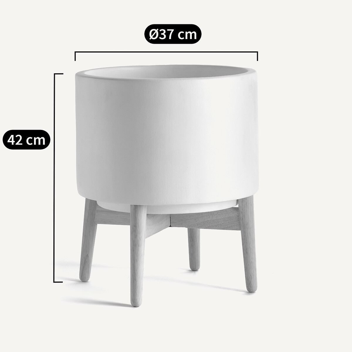 Florian Ceramic Planter white, AM.PM