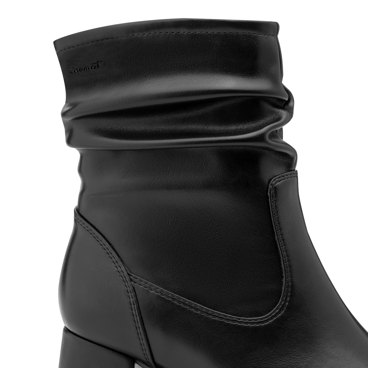 Bottine talon bloc noir nappa, TAMARIS