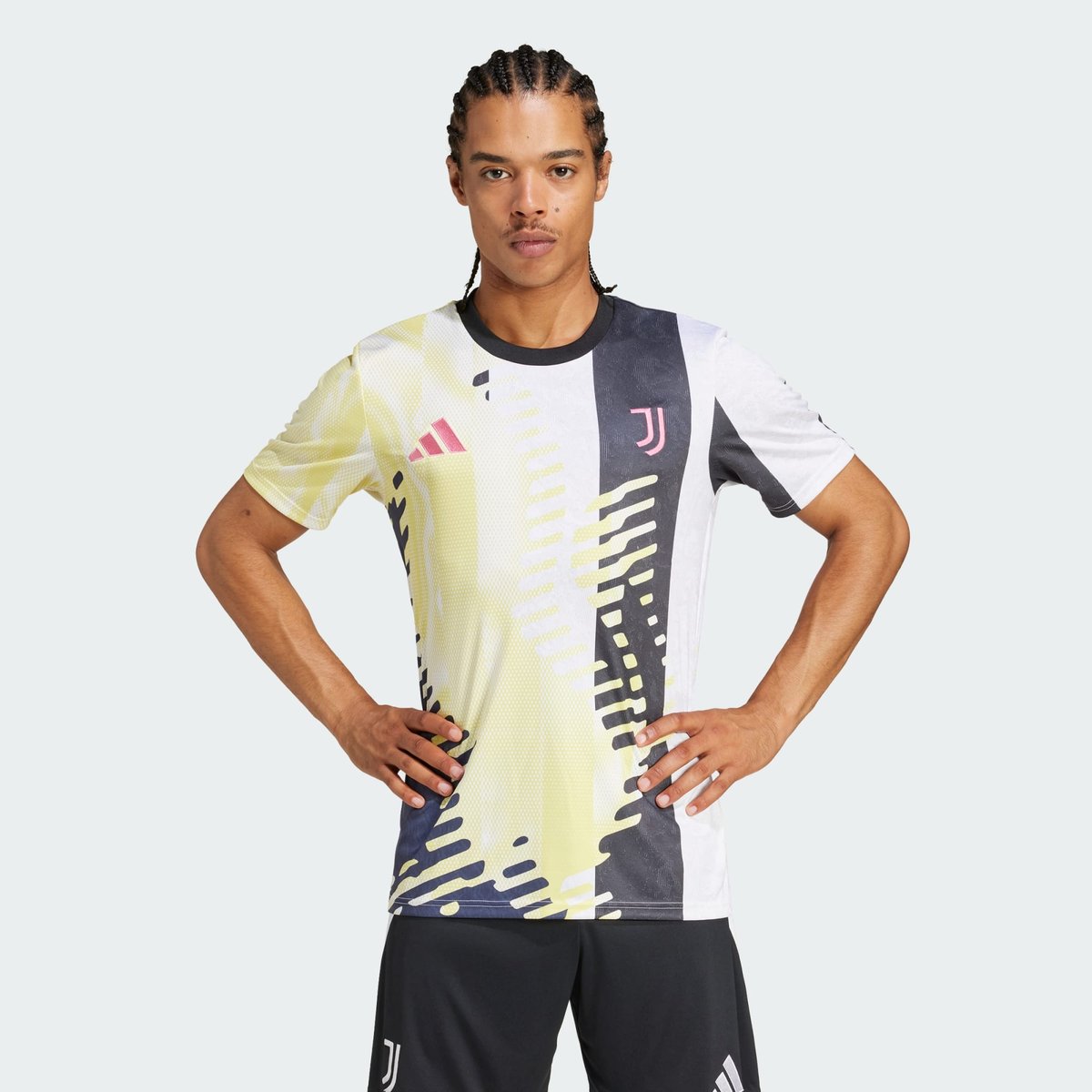 Maillot d'échauffement Juventus 24/25 pure sulfur / black / legend ink, adidas Performance