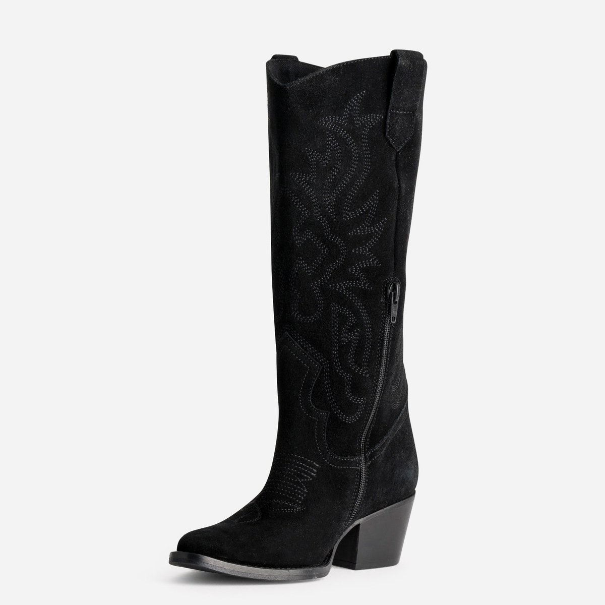 Botte À Talon en cuir TASLIMO noir, TEXTO