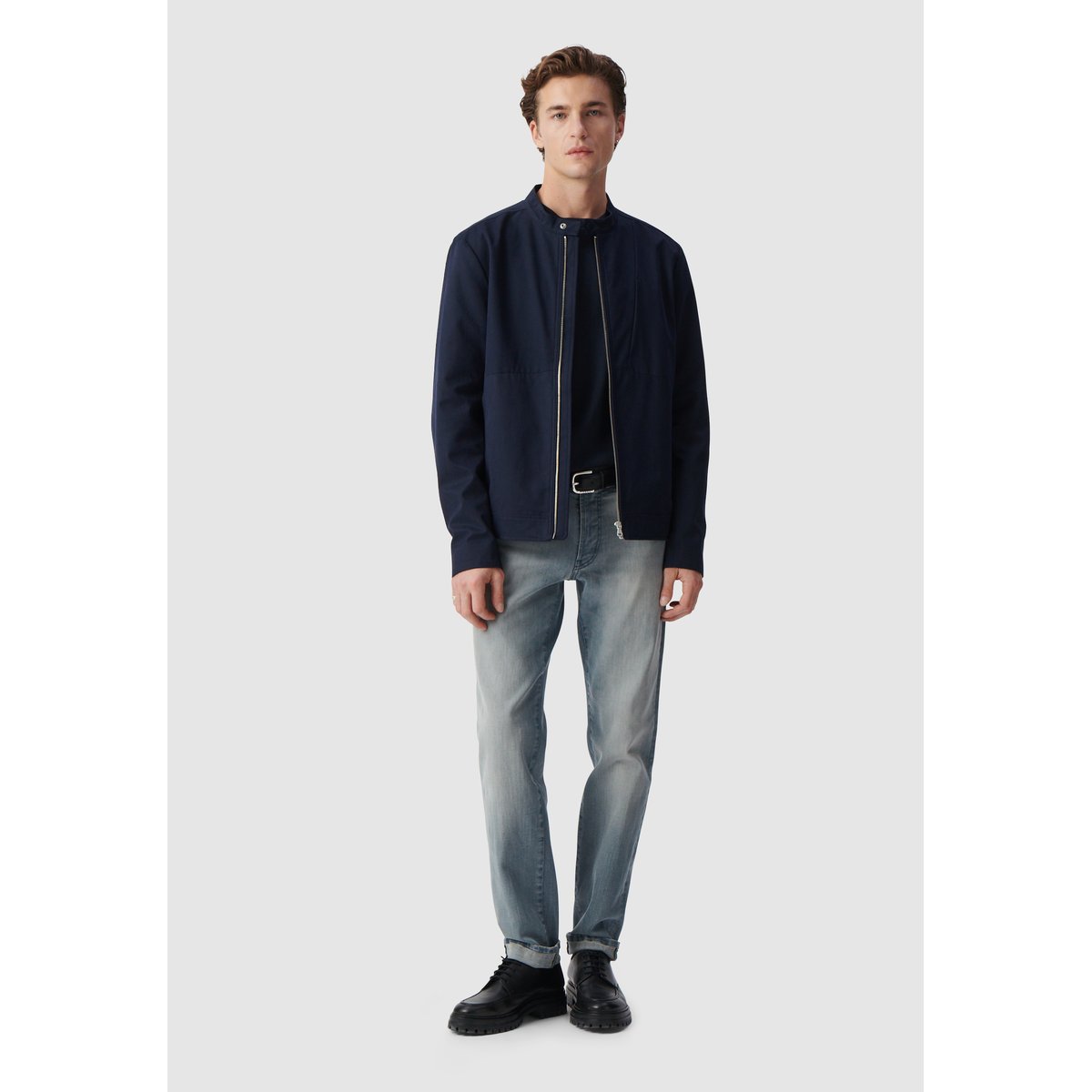 Blouson à col pressionné bleu marine, IKKS