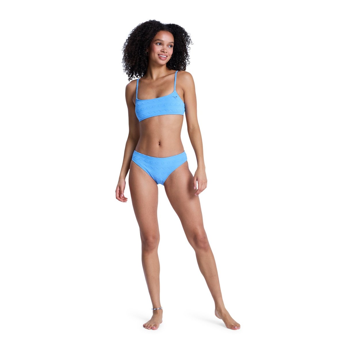 Bas de maillot de bain culotte bikini hipster PARADISE WAVE HIPSTER. bleu silver lake blue make a splash, ROXY