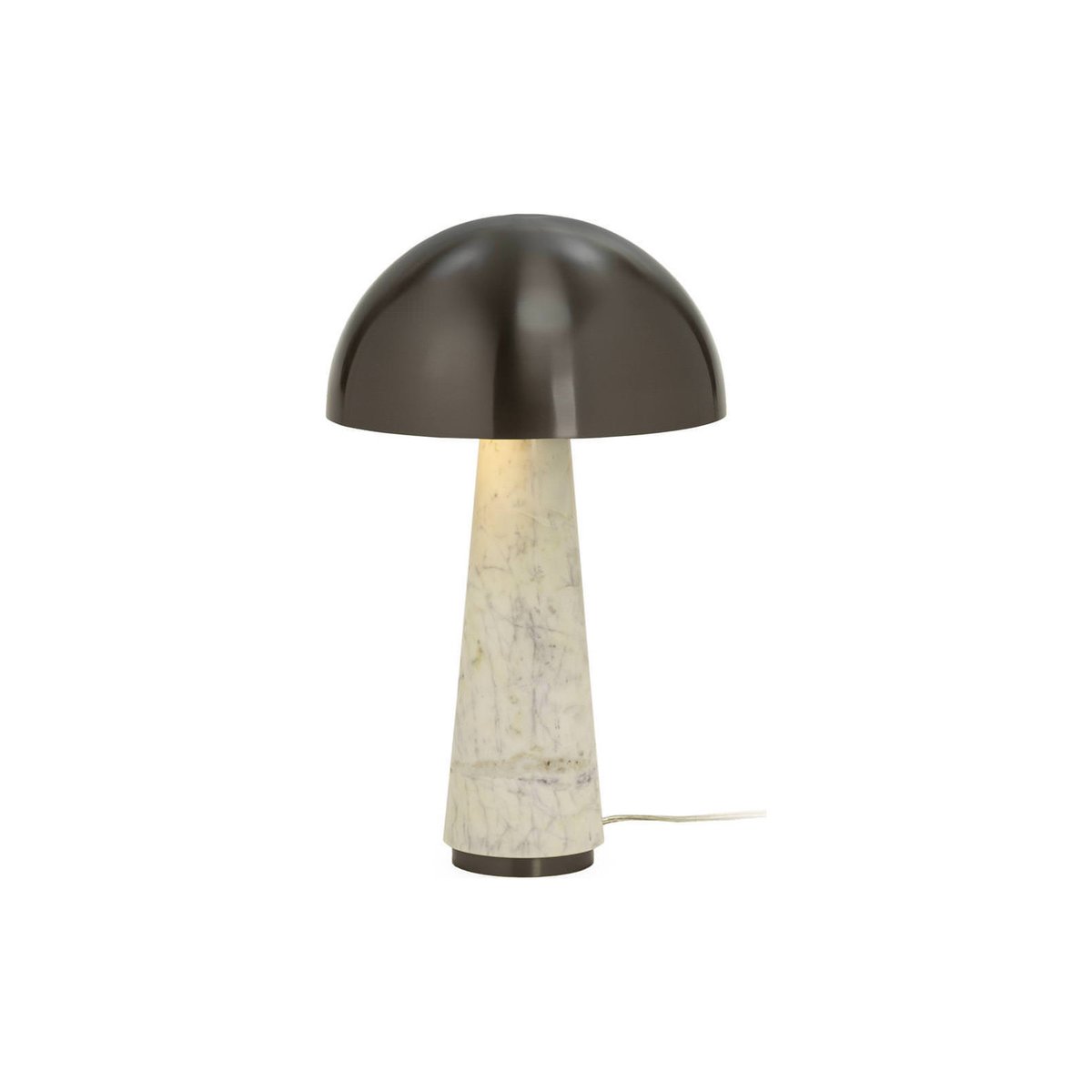 Lampe de table en laiton et marbre plombé et blanc, RECOLLECTION