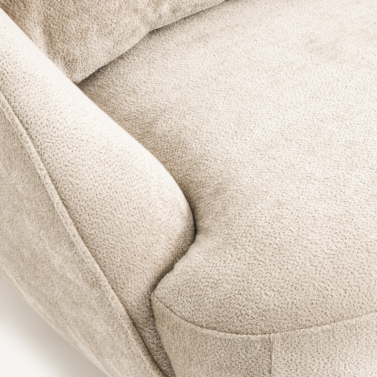 Fauteuil boule XL tissu velours, Alpine beige shiitake, AM.PM