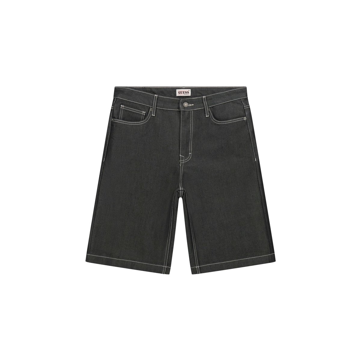 Short En Jean Baggy Métallisé gris, GUESS