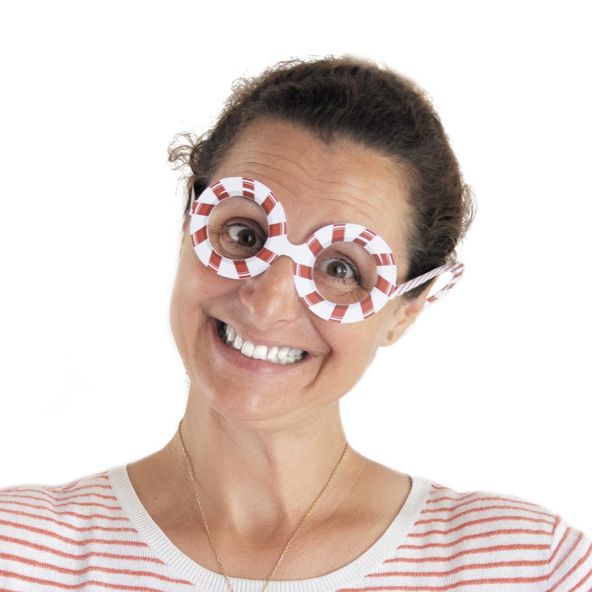 Lunettes rigolotes sweety Xmas x8 couleur unique, PARTY PRO