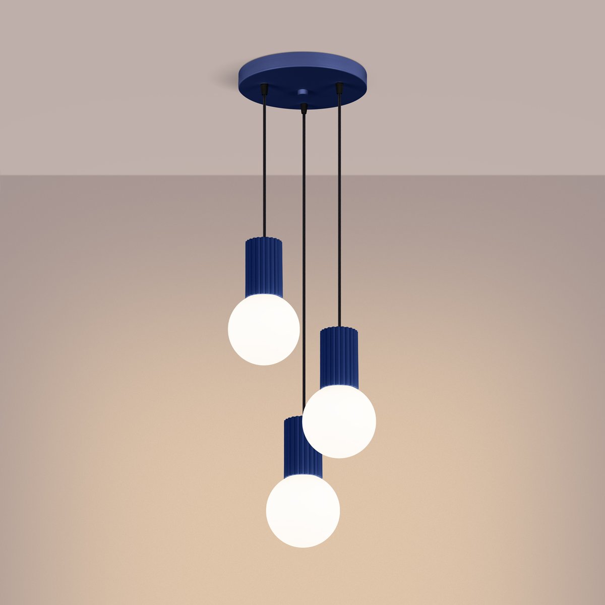 Suspension Aluminium Outremer G9 3 Halo bleu, EDEN