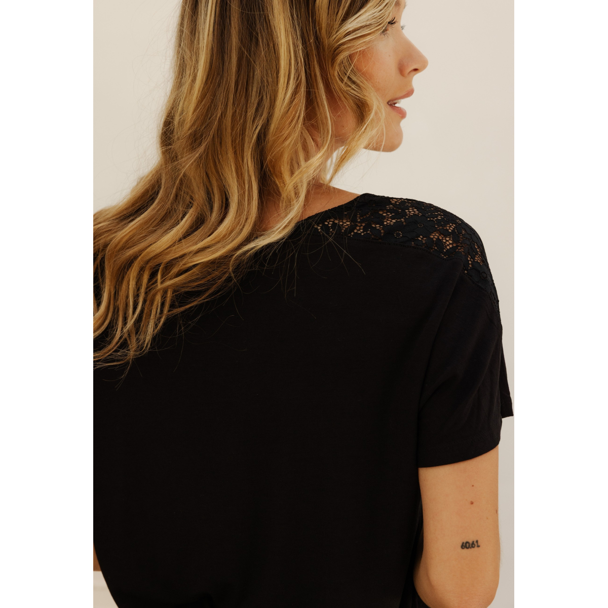Top manches courtes CLEM noir, VARIANCE