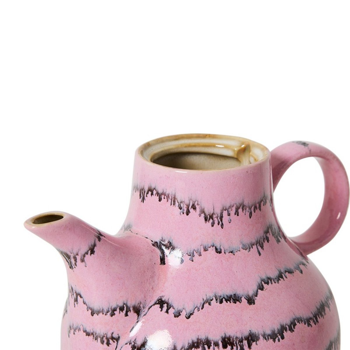 Théière vintage grès Bubble rose, HKLIVING